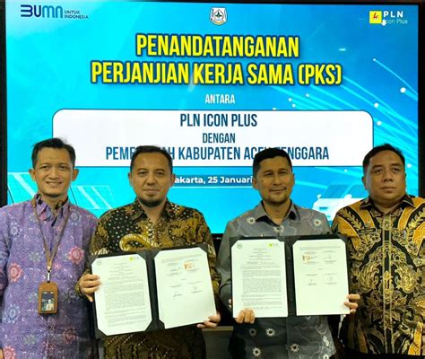 Pemkab Agara Tandatangani Perjanjian Kerjasama Dengan PT PLN Icon Plus