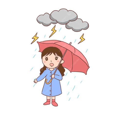 Hand Drawn Cartoon Rainy Day Free Elements Rain Rainstorm Black Rain