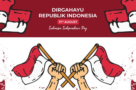 Disegno Di Sfondo Di Saluto Del Giorno Dellindipendenza Indonesiana Adatto Per Poster Banner