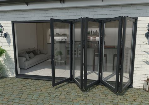 Mm Grey Aluminium Bifold Doors Right Bifold Doors At Climadoor