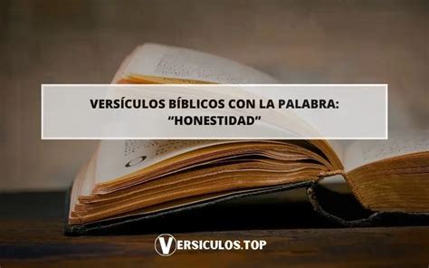 Vers Culos B Blicos Con La Palabra Honestidad