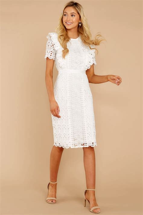 White Hoco Dress Midi