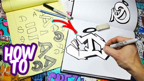 How To Draw Graffiti Letter D Tutorial Youtube