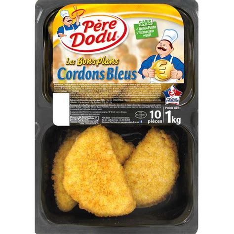 Cordon bleu de poulet Père Dodu x 10 1 kg La Belle Vie Courses