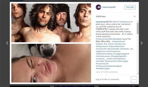 Miley Cyrus Planning Nude Concert With The Flaming Lips Wayne Coyne