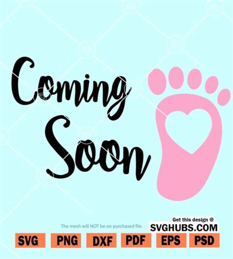 Coming Soon Svg Pregnancy Announcement Svg Gender Reveal Svg