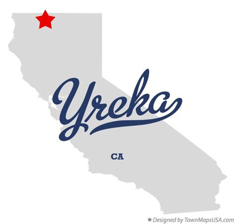 Map of Yreka, CA, California