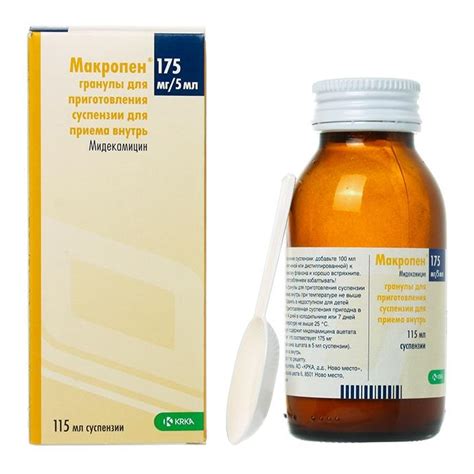 Макропен суспензия для детей - инструкция по применению