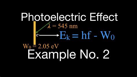 Photoelectric Effect 3 Of 8 Example No2 Very Helpful Youtube