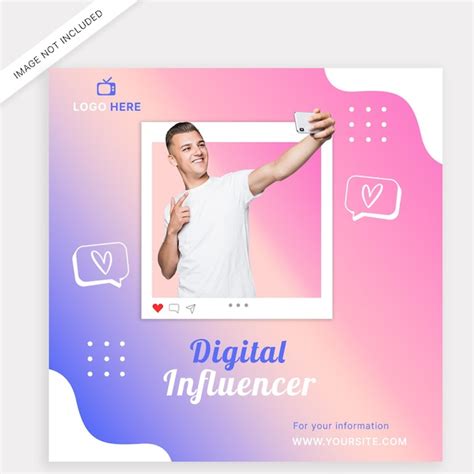 Premium Vector Digital Influencer Social Media Post Template