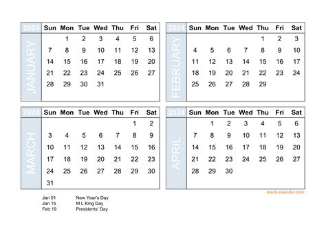 2024 Printable Calendar Landscape Format Excel Calendar 2024 In English