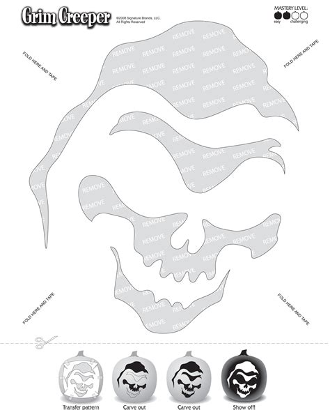 Grim Reaper Free Pumpkin Stencil Pumpkin Pattern Pumpkin Template