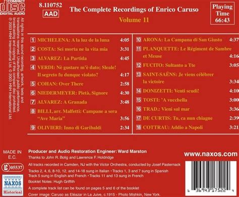 Enrico Caruso Complete Recordings 11 CD Enrico Caruso Muziek Bol