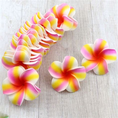 10/100 X 6cm Plumeria Foam Frangipani Flowers for Wedding Parties ...