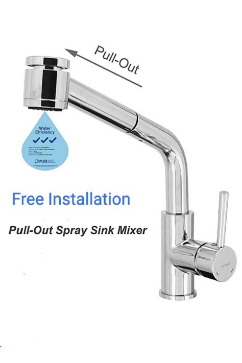 Kitchen Pull Out Spray Sink Mixer Tap Hot Cold Furniture Home Living Bathroom Kitchen