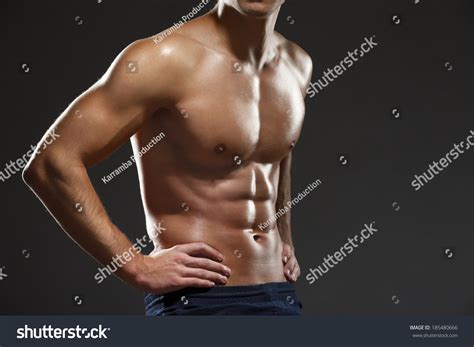 Close Naked Males Torso Isolated On Stock Photo Shutterstock