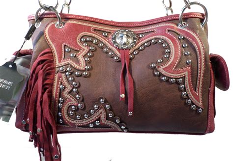 Montana West Western Inspired Cowgirl Fringe And Stud Silver-Tone Purse ...