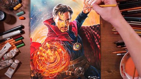 Doctor Strange Benedict Cumberbatch Speed Drawing Drawholic Youtube