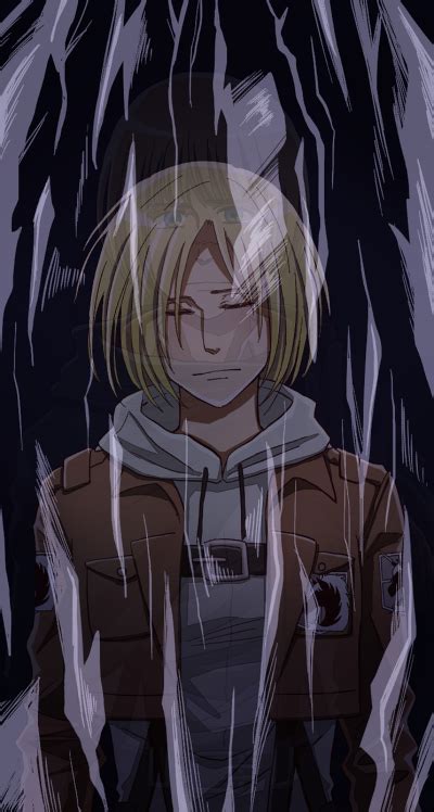 Safebooru 1boy 1girl Annie Leonhardt Armin Arlert Blonde Hair Blue Eyes Brown Jacket Closed