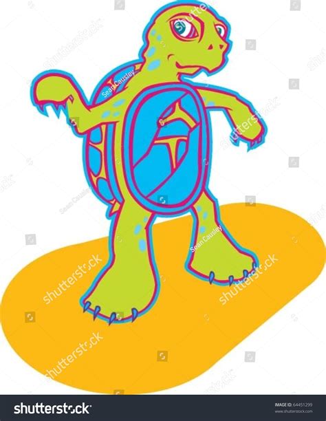 Dancing Turtle Stock Vector Illustration 64451299 Shutterstock