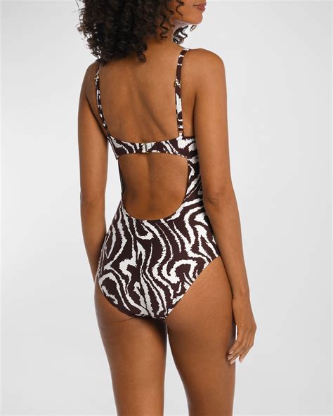 La Blanca Fierce Twist Front Keyhole One Piece Swimsuit Neiman Marcus