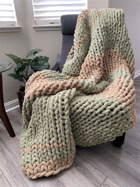 Chunky Knit Blankets Chunky Knit Throw Super Chunky Blanket - Etsy