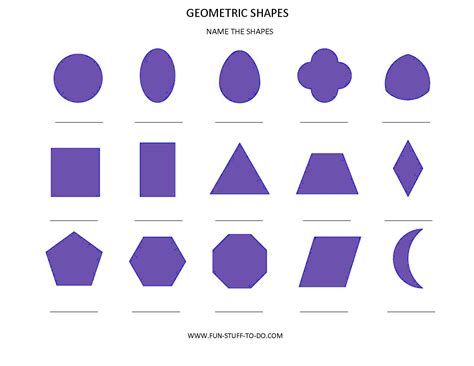 Free Printable Geometric Shapes Worksheets