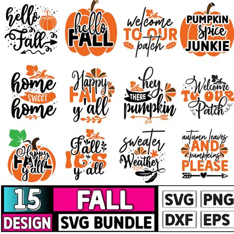 Fall Svg Bundle Fall Svg Design Masterbundles