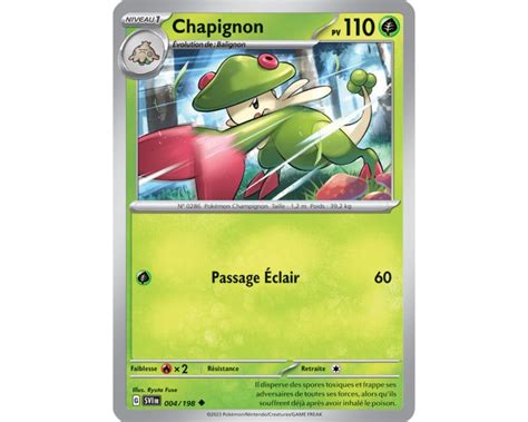 Chapignon Pv 110 004 198 Carte Peu Commune Reverse Écarlate et Violet