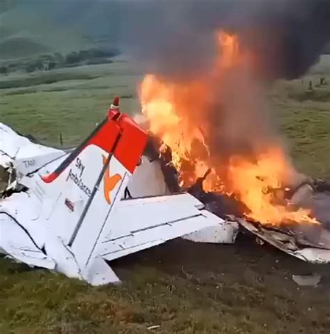 Fallecen 4 ocupantes de avioneta ambulancia que se accidentó en el