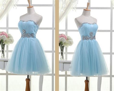 Light Sky Blue Homecoming Dressshort Prom Dresseshomecoming Gowns