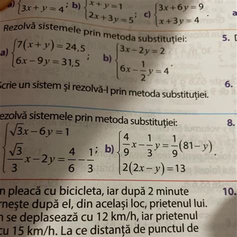 Rezolva Sistemele Prin Metoda Substitutiei Brainly Ro