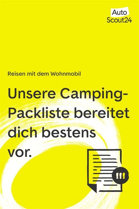 Alles Dabei Packliste F R Urlaube Im Wohnmobil Urlaub Im Wohnmobil