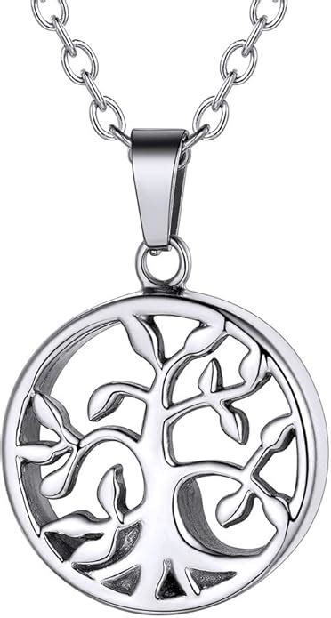 Richsteel Collier Arbre De Vie Urne Pendentif Pour Cendres Ashes