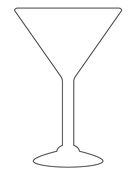 Printable Martini Glass Template