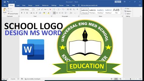 How To Create A Logo In Word Youtube