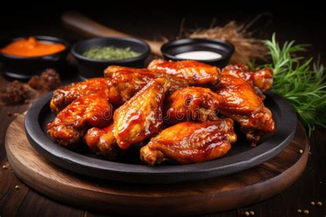 Hot And Spicy Buffalo Chicken Wings Finger Licking Good Chicken Wings Stock Illustration