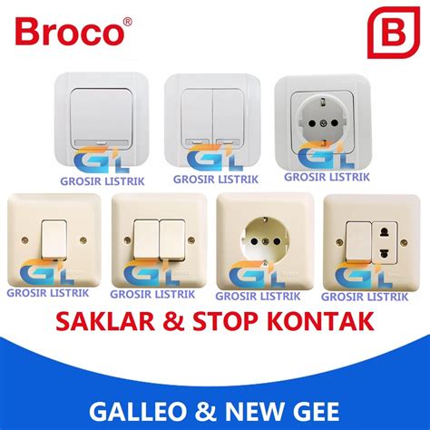 Jual Broco Saklar Engkel Seri Dan Stop Kontak Tanam Sakelar New