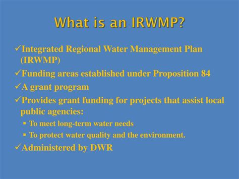 Ppt Borrego Valley Integrated Regional Water Management Planning