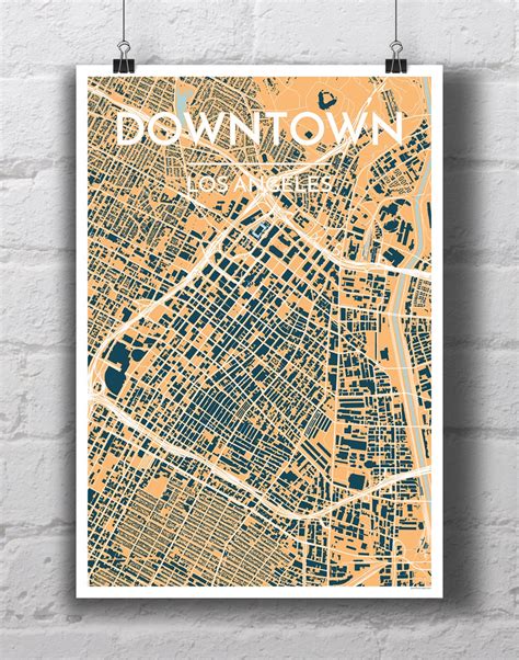 Downtown Los Angeles GIS Map | Los angeles, Prints, Downtown los angeles