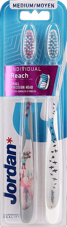 Jordan Individual Reach Toothbrush Medium Zestaw szczoteczek do zębów