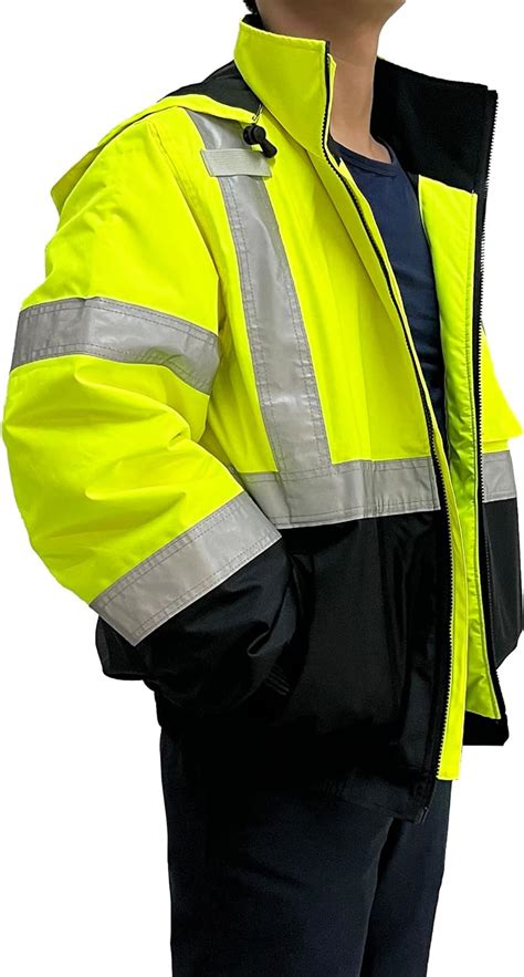 Guardever Hi Vis Chaqueta Impermeable Reflectante De Seguridad Para