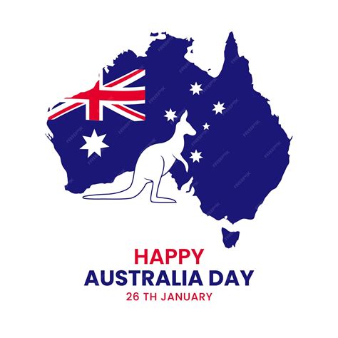 Premium Vector Happy Australia Day Lettering