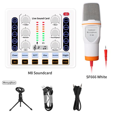 Siborie M8 Soundcard Mixer Bluetooth Original Sound Card Audio USB