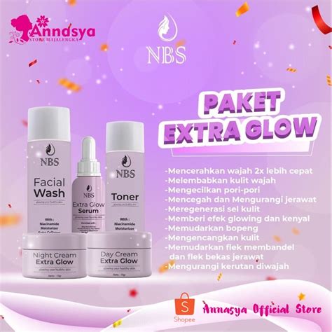 Jual PAKET NBS EXTRA GLOW ISI 5 Skincare Viral NBS New Formula Bpom