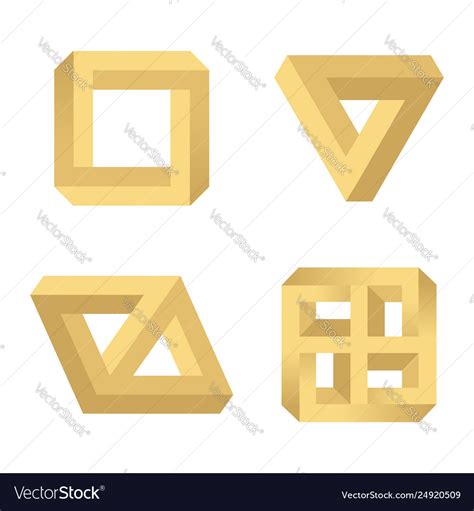 Paradox Impossible Geometry Symbol Royalty Free Vector Image