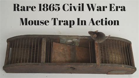 Rare 1865 Civil War Era Mouse Trap In Action With Motion Cameras Mouse