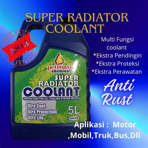 Jual Air Radiator Cairan Coolant Otomotif Hijau Anti Rust Petroasia Sni