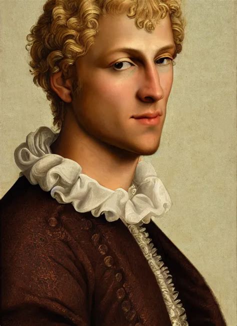 KREA Portrait Of A Blond Handsome Man In Renaissance Style High Res