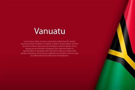 La Bandera Nacional De Vanuatu Aislada En El Fondo Con Copyspace